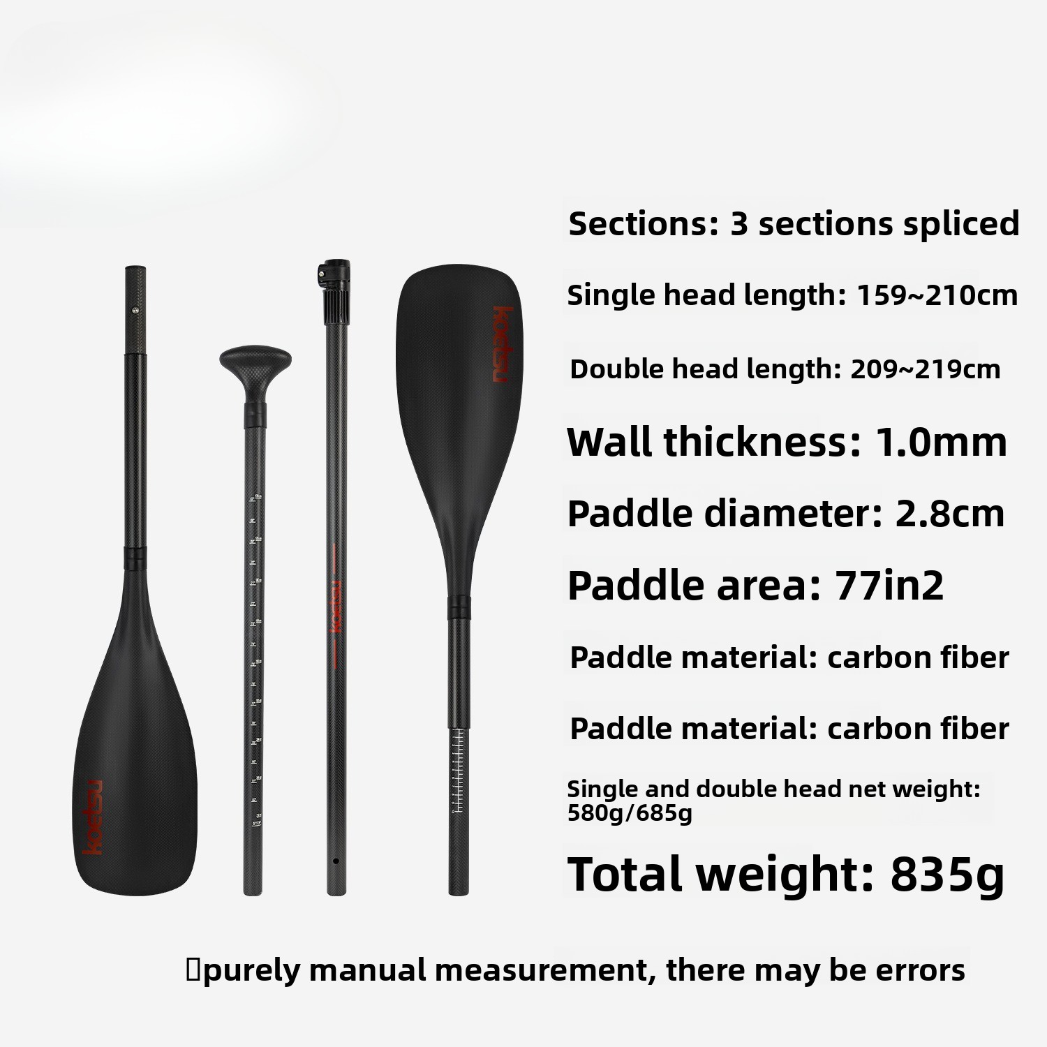 Full Carbon Single Double Head - Kayak Paddle Carbon 评论和价格