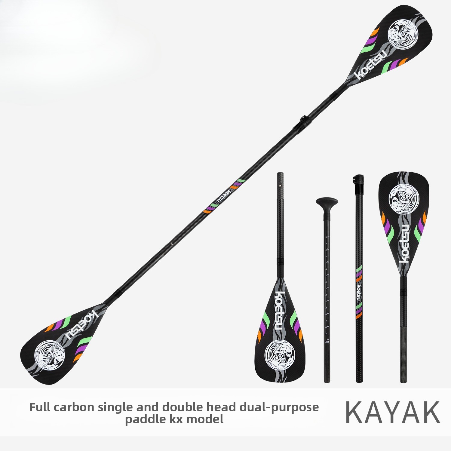Single Double Head Full Carbon - Kayak Paddle Carbon 评论和价格