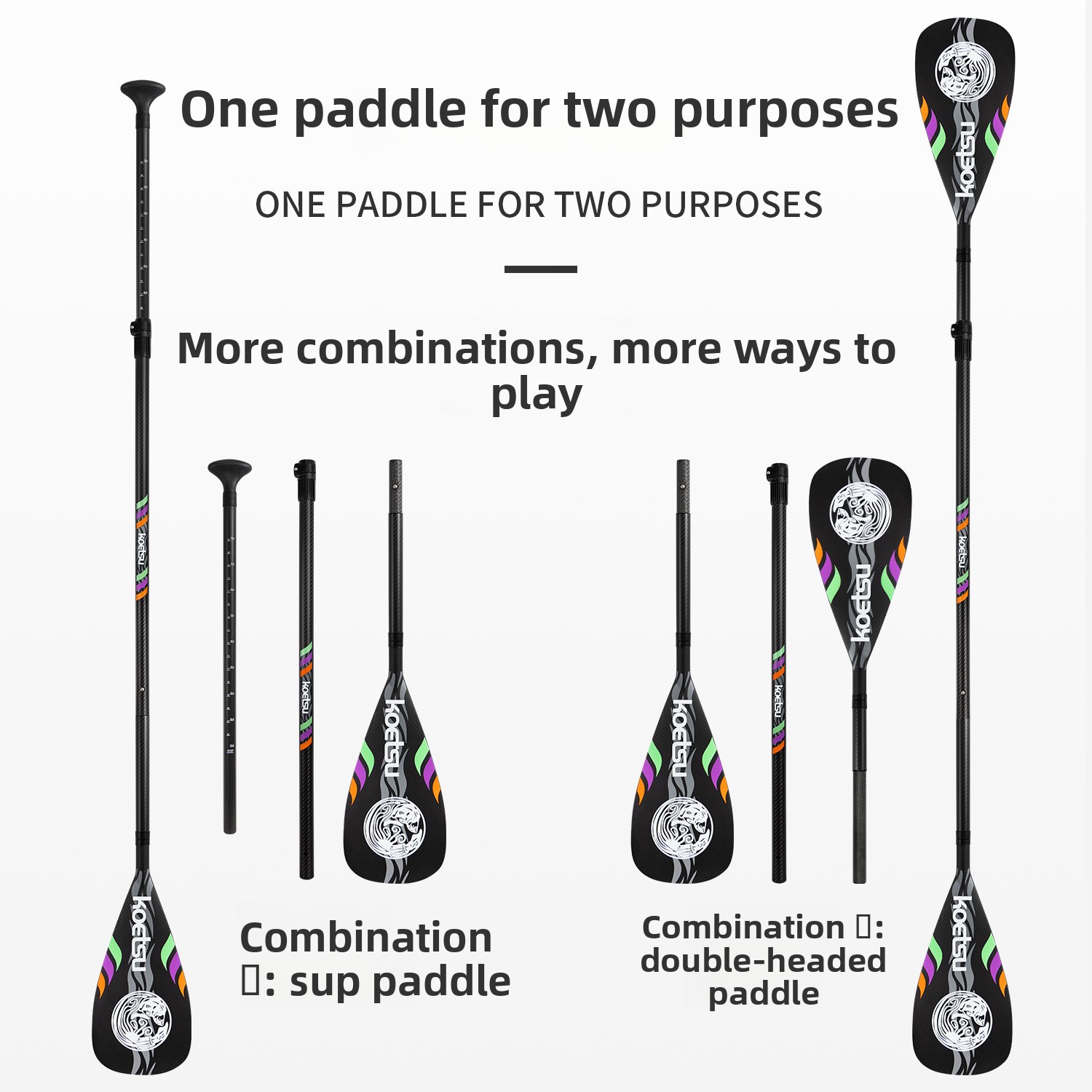 Single Double Head Full Carbon - Kayak Paddle Carbon 评论和价格